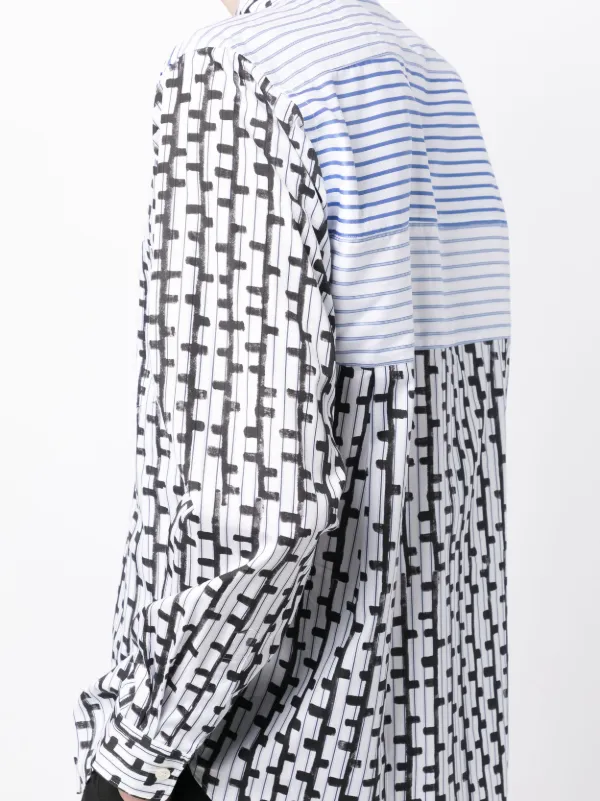 Comme Des Garçons Homme Deux graphic-print Cotton Shirt | Blue 