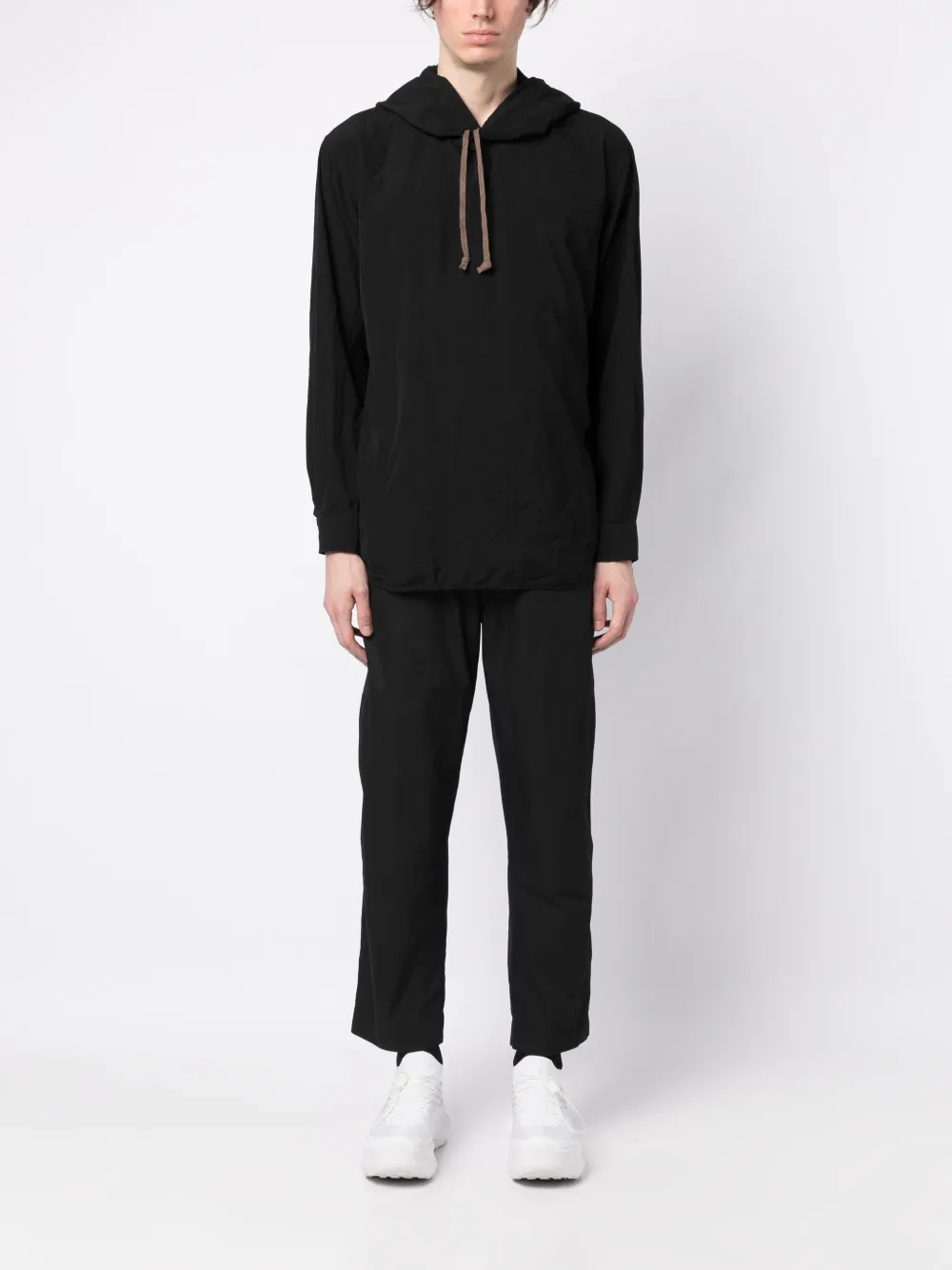 Comme Des Garçons Homme Deux Overhemd met capuchon - Zwart