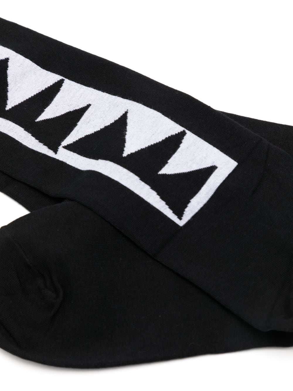 Shop Comme Des Garçons Homme Deux Intarsia-logo Cotton Socks In Black