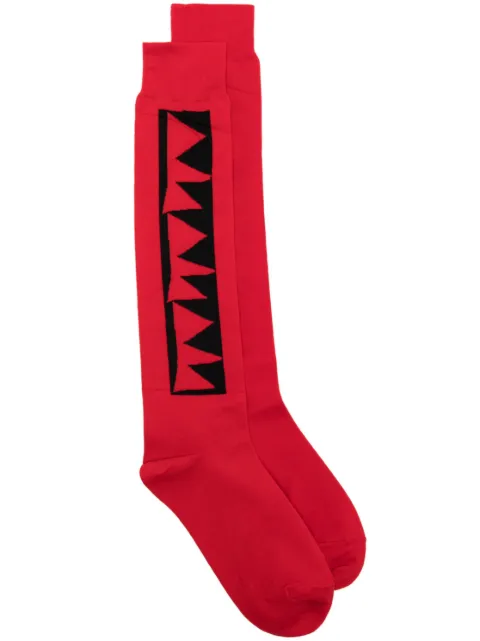 Comme des Garçons Homme Plus patterned intarsia-knit cotton socks
