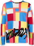 Comme des Garçons Homme Plus colour-block intarsia-knit jumper - Multicolour