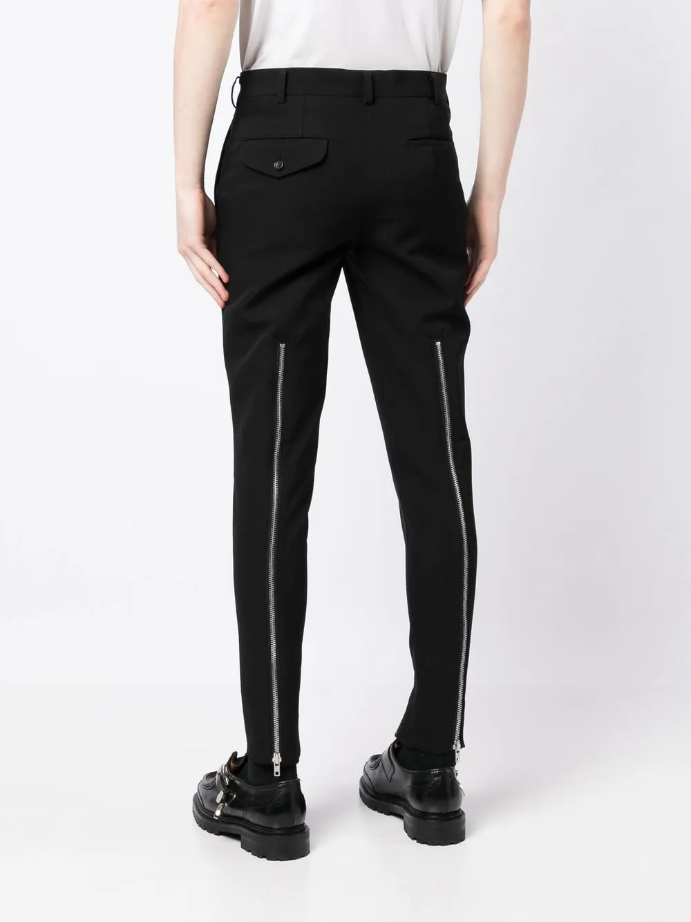 zip-detail skinny trousers