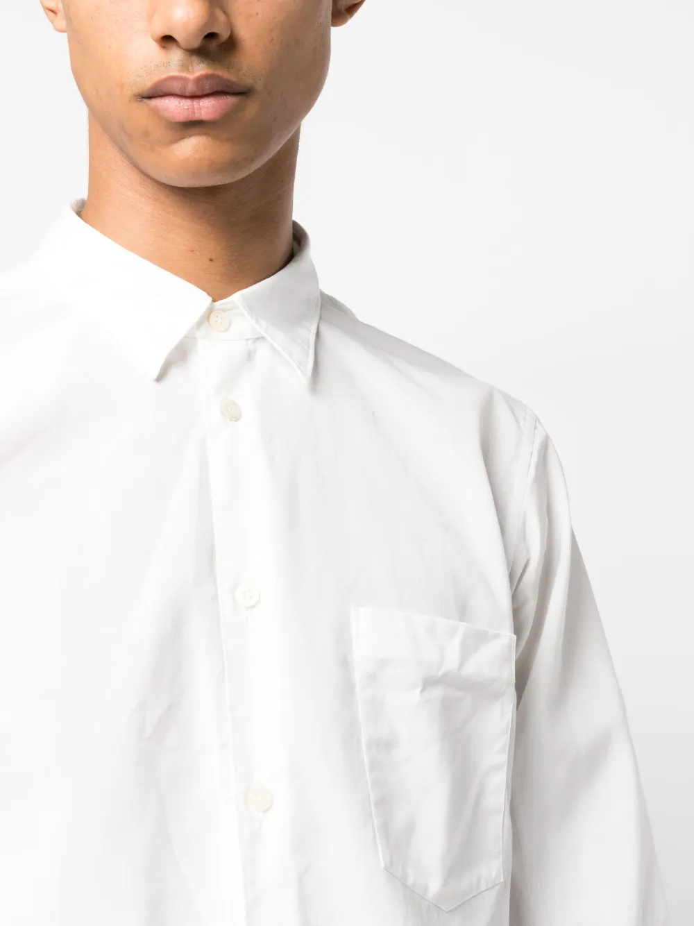 Comme des Garçons Homme Plus Overhemd met borstzak Wit