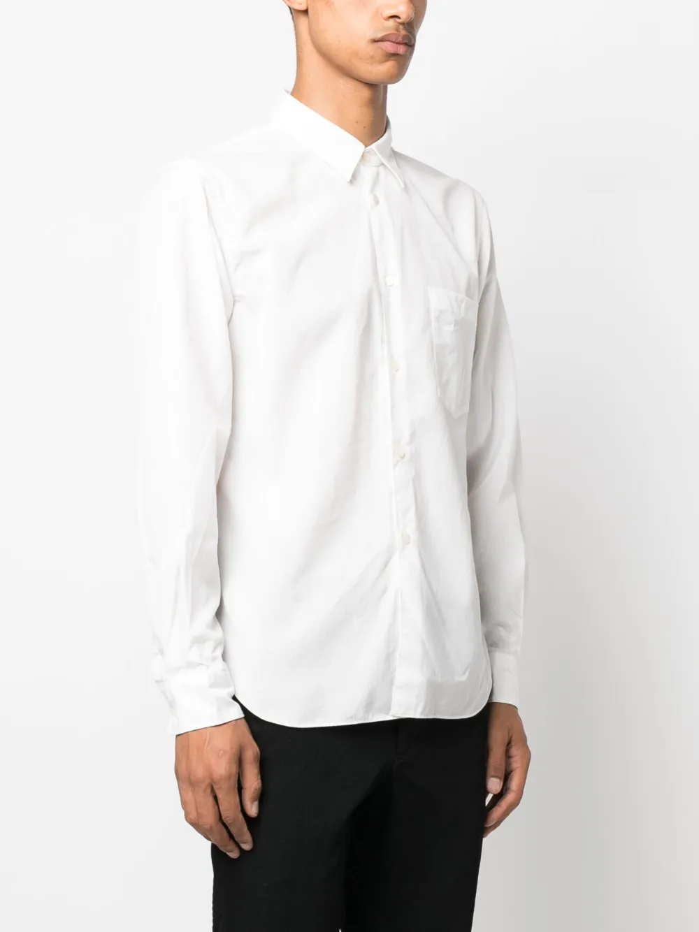 Comme des Garçons Homme Plus Overhemd met borstzak Wit