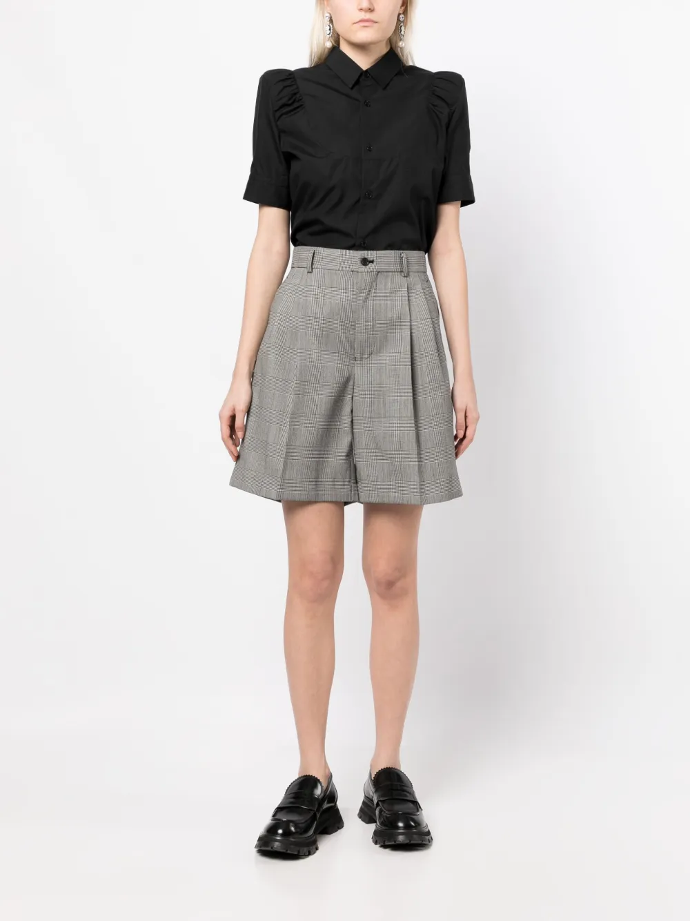 Noir Kei Ninomiya Katoenen blouse - Zwart