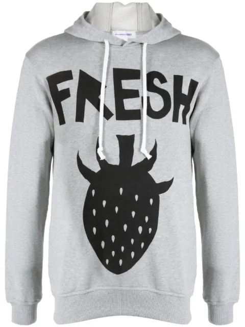 Comme Des Garçons Shirt graphic-print cotton hoodie