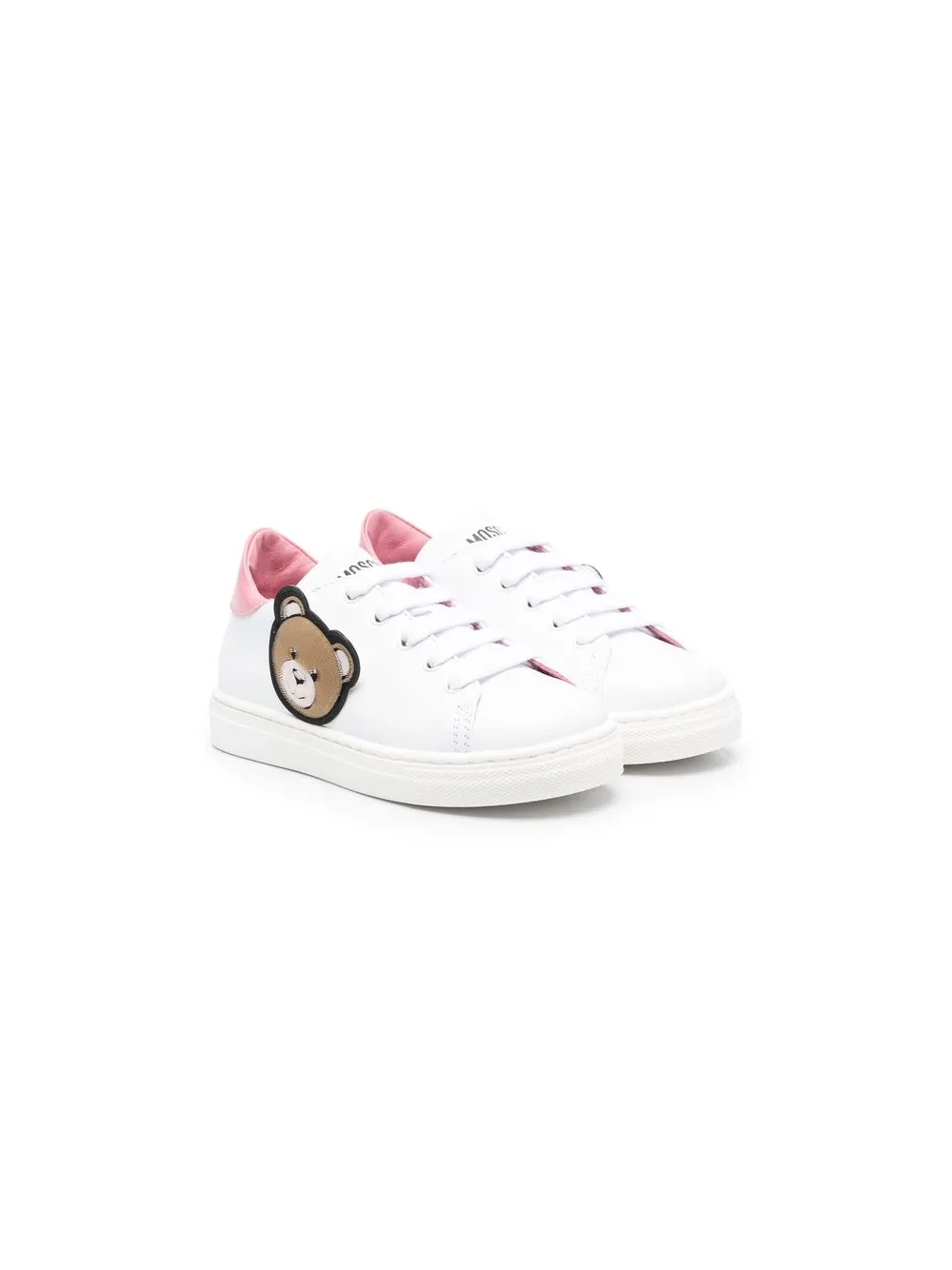 

Moschino Kids Teddy Bear lace-up sneakers - White