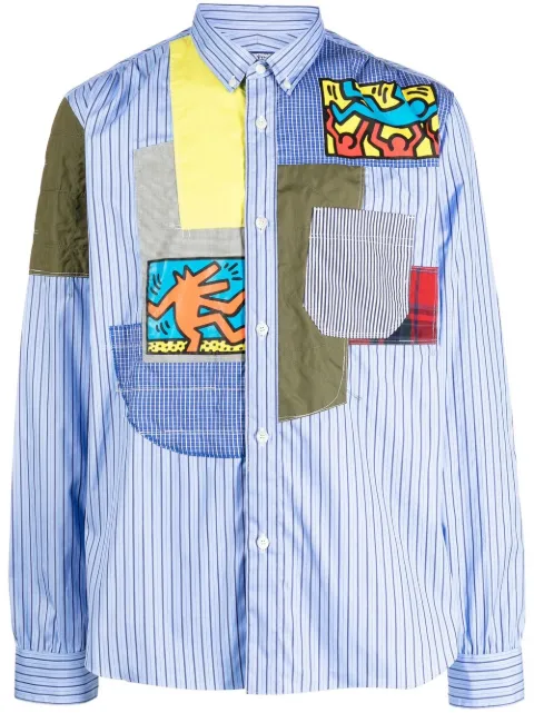 Junya Watanabe MAN patchwork striped shirt
