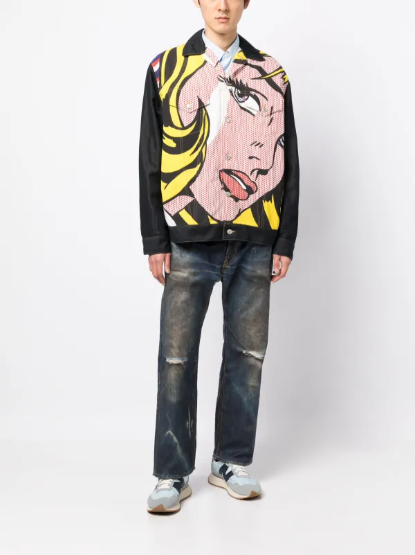 Junya Watanabe MAN pop-art button-up Jacket | Blue | FARFETCH