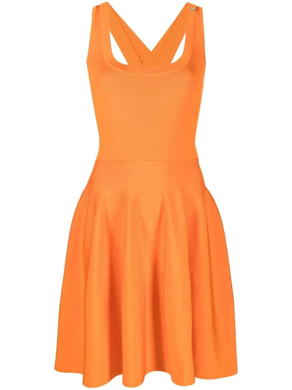 

PINKO crossover-straps pleated minidress - Orange