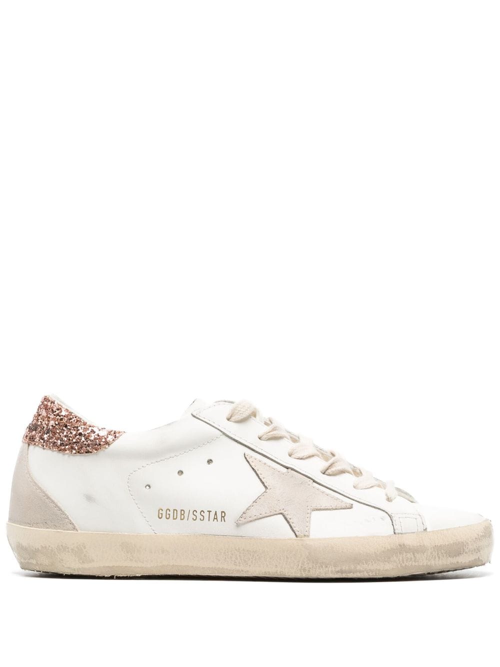 Golden Goose Super-star Low-top Leather Sneakers In White,pearl