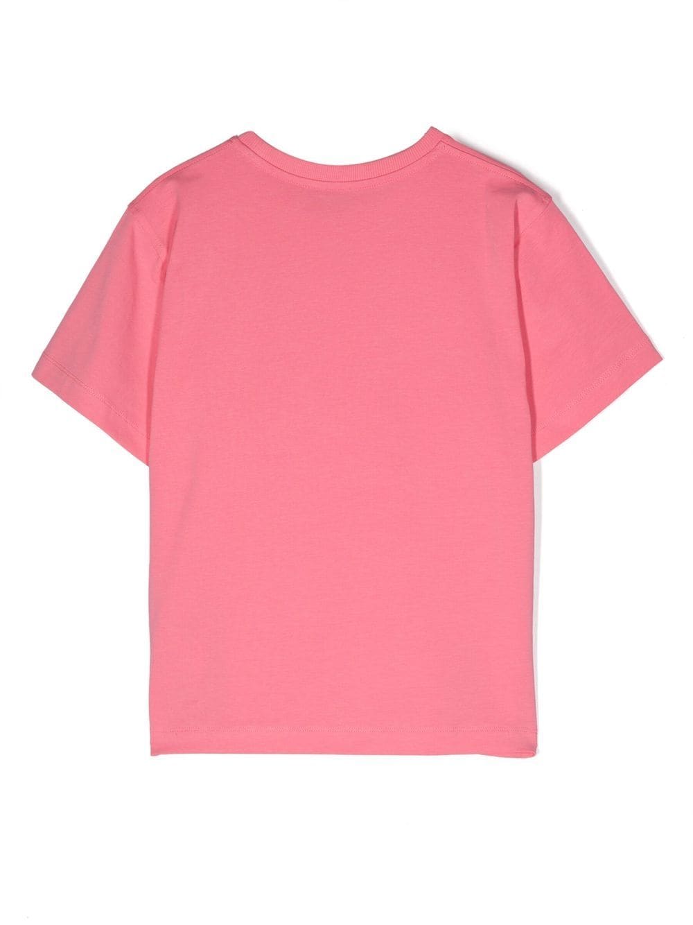 Shop Moschino Logo-print Detail T-shirt In Pink