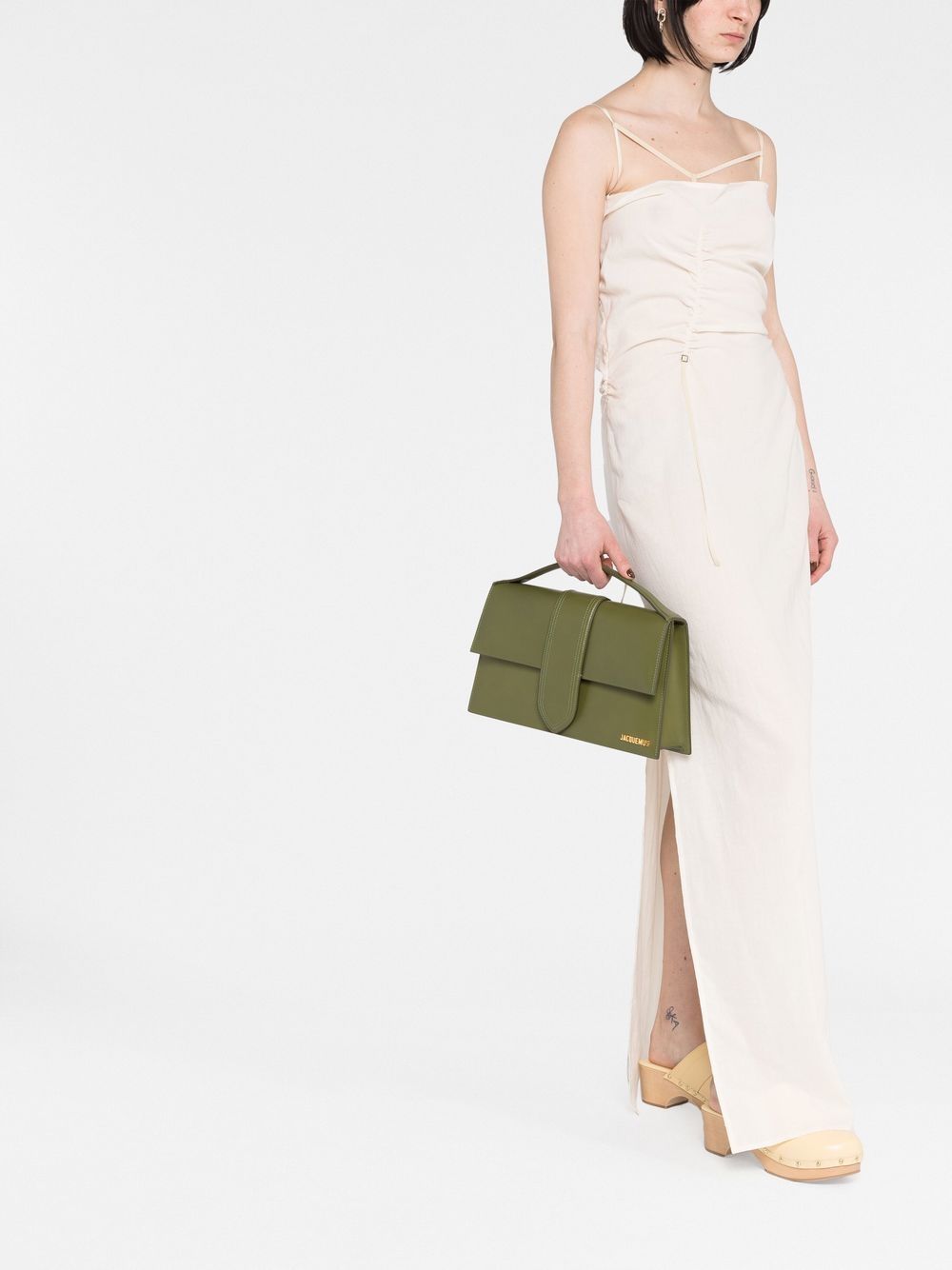 Jacquemus Le Bambino leren shopper - Groen