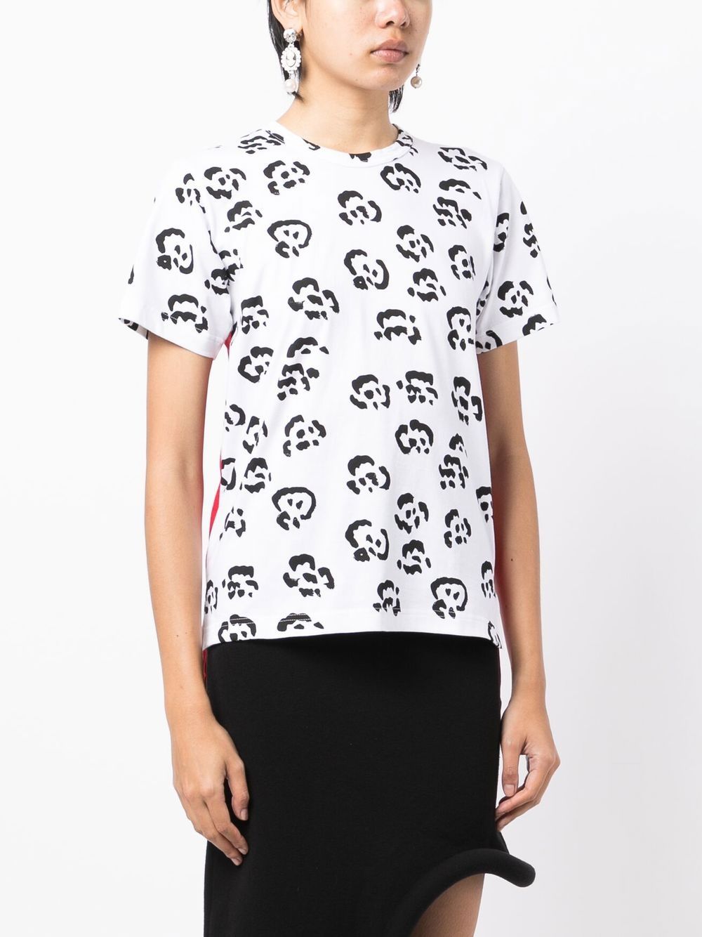 Comme Des Garcons Comme Des Garcons printed contrast-panel T-shirt Women