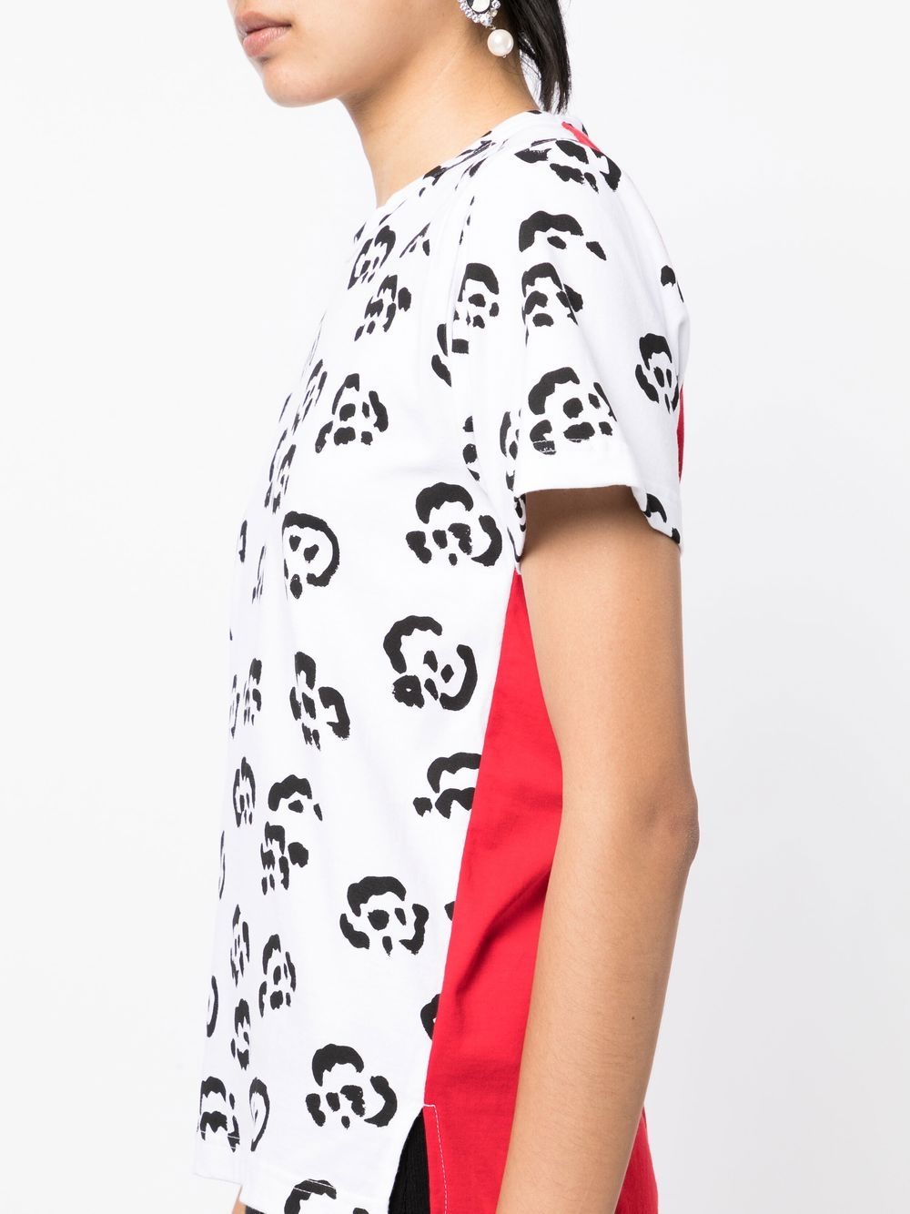 Comme Des Garcons Comme Des Garcons printed contrast-panel T-shirt Women