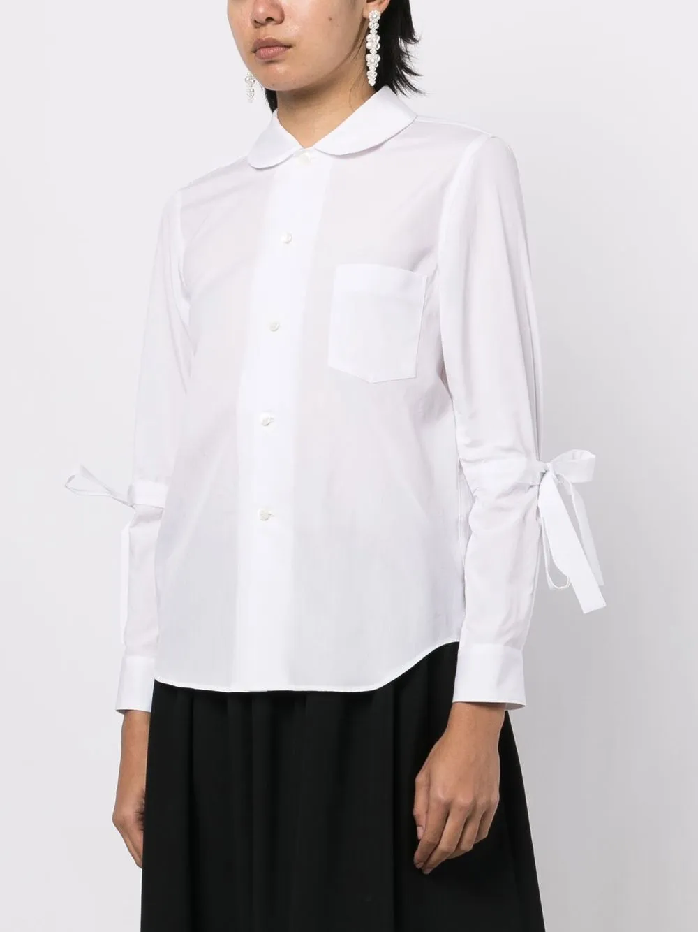 Comme Des Garçons Girl bow-detail Cotton Shirt - Farfetch