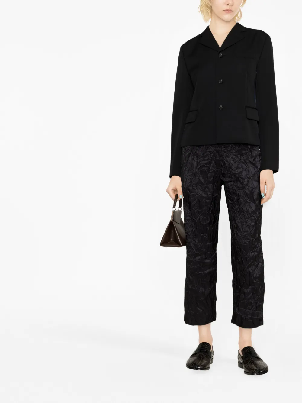 Comme Des Garçons Girl Blazer met bewerkte revers - Zwart