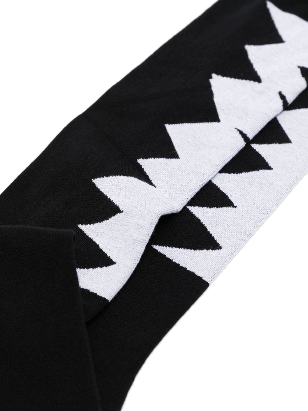 Shop Comme Des Garçons Homme Deux Patterned Intarsia-knit Cotton Socks In Black