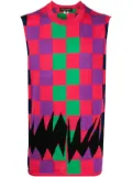 Comme des Garçons Homme Plus patterned intarsia-knit tank top - Pink