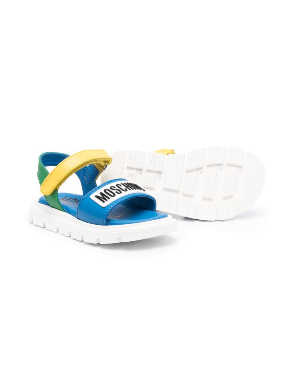 Moschino Kids Sandalen met klittenband - Blauw