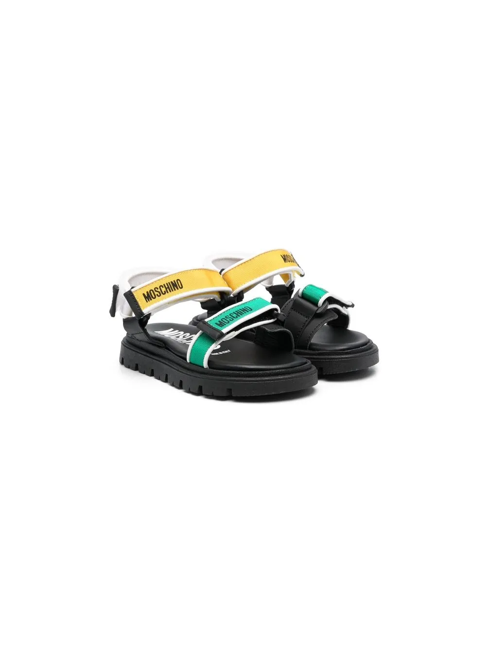 

Moschino Kids sandalias con logo en las tiras - Negro