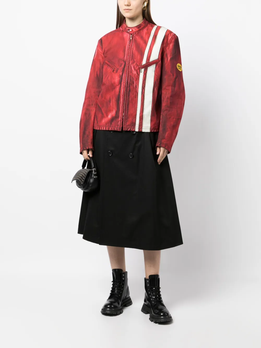 Junya Watanabe Shirtjack met logopatch - Rood