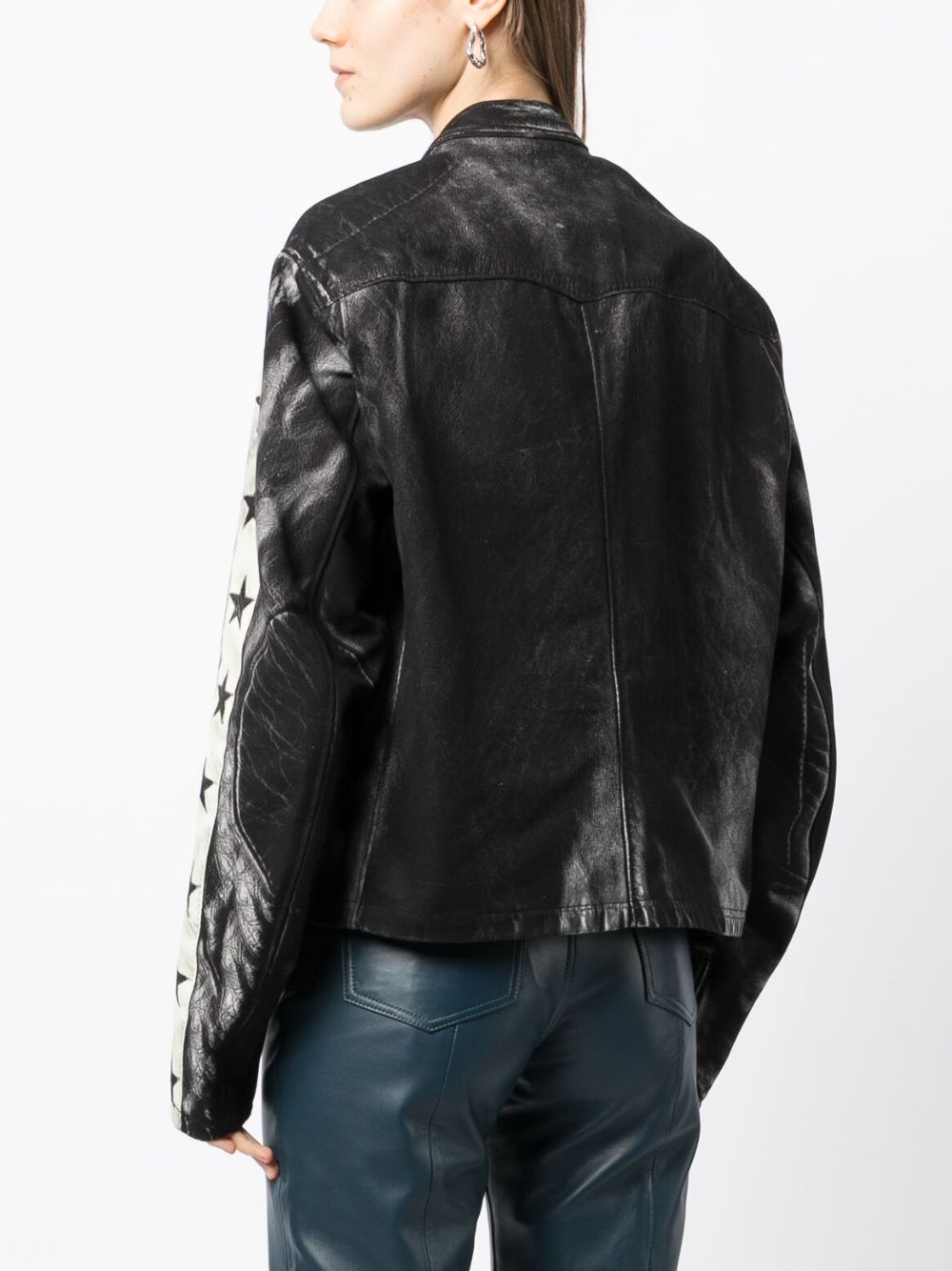 Junya Watanabe star-detailing Leather Jacket - Farfetch