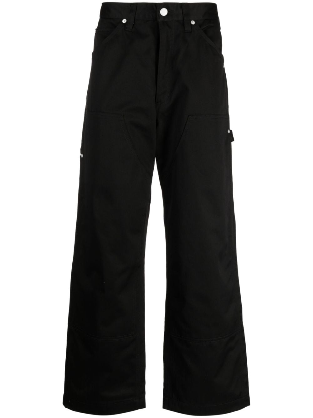 Comme Des Garçons Homme Deux Straight-leg Cotton Trousers In Black