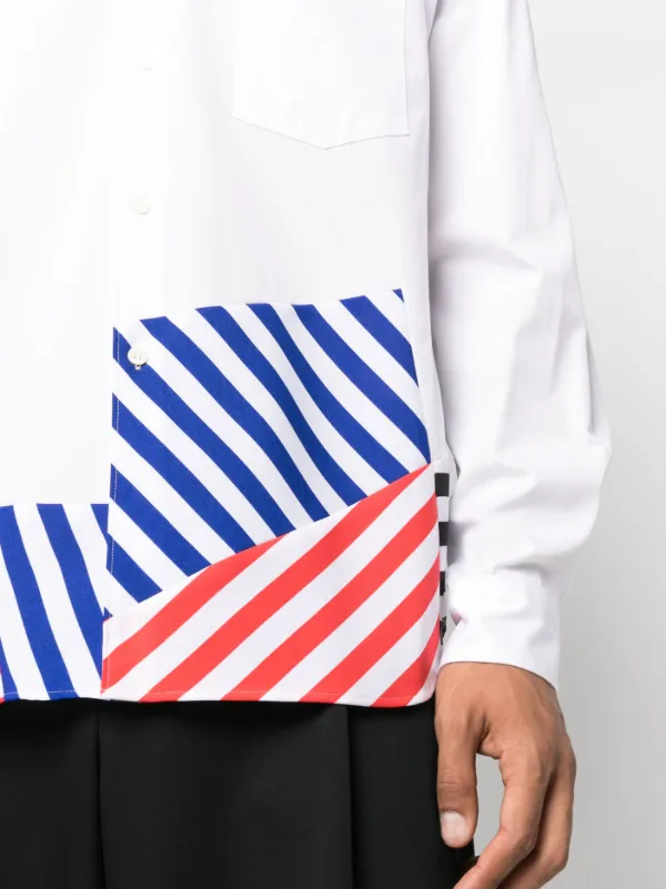 Comme Des Garçons HommePlus stripe shirt COMME des GARCONS HOMME PLUS Folded Design Striped Shirt