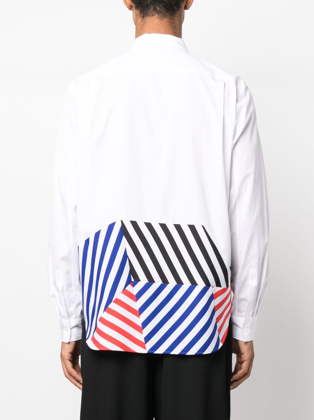 Shop Comme Des Garçons Homme Deux Striped Cotton Shirt In White