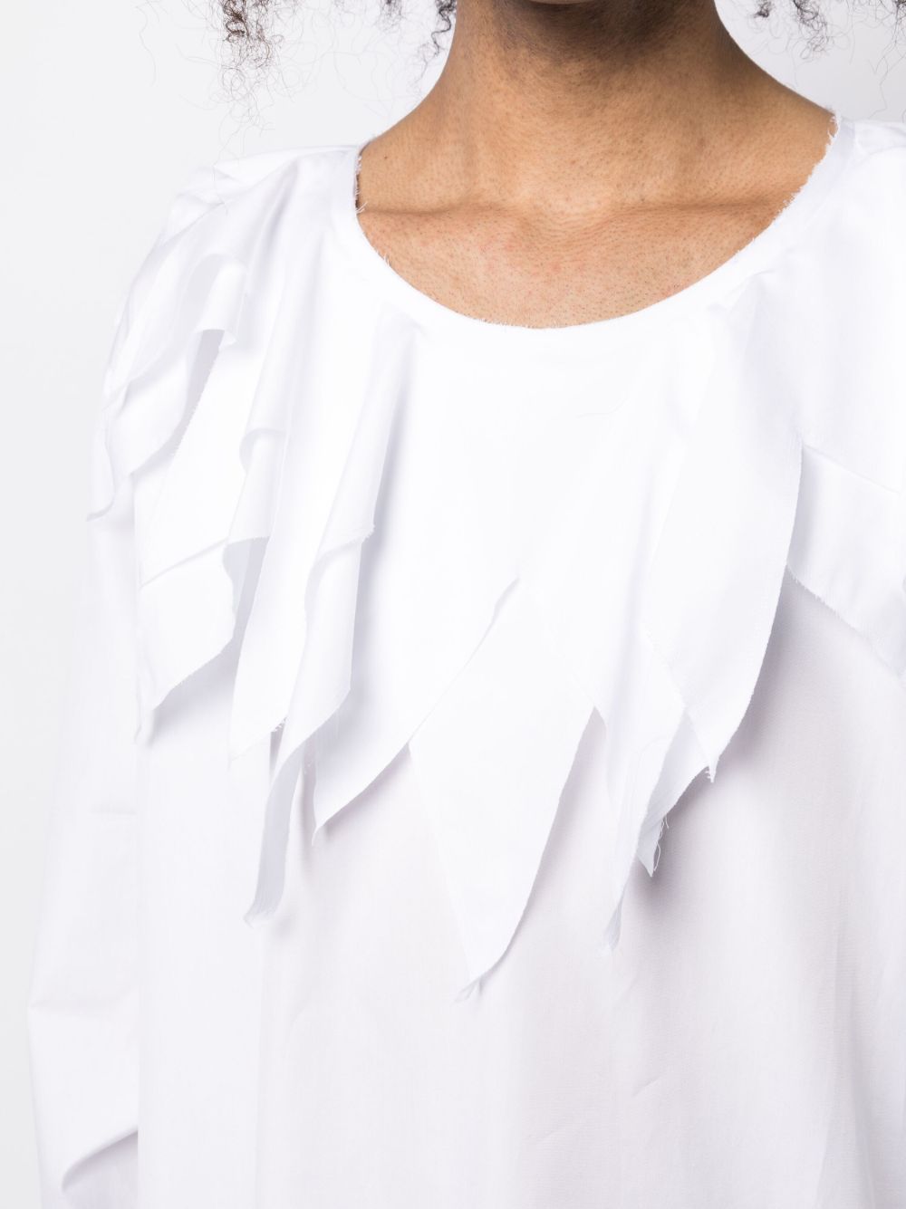 Shop Comme Des Garçons Homme Deux Long-sleeve Cotton Shirt In White