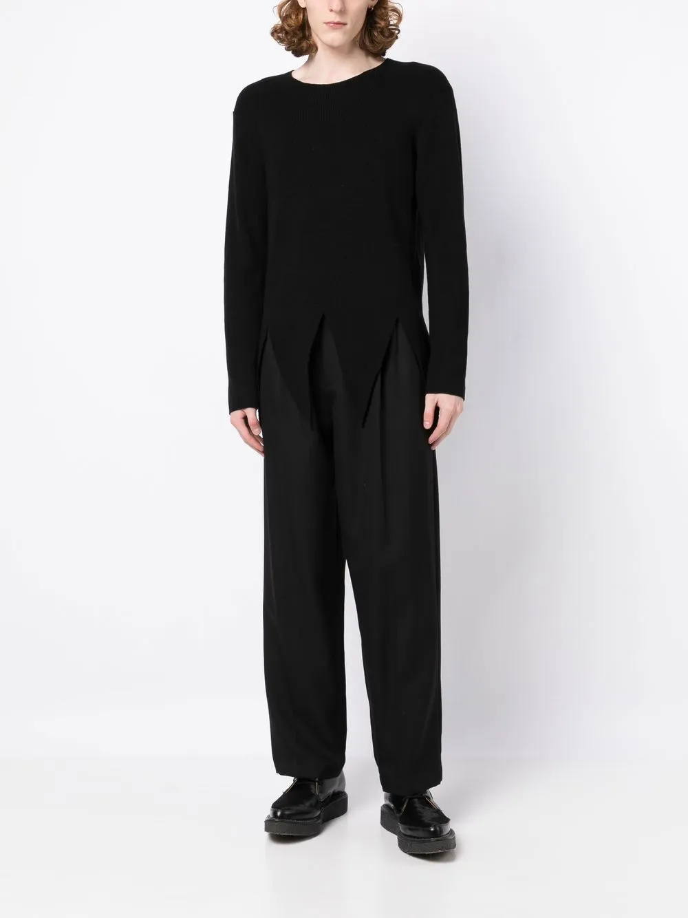 Comme Des Garçons Homme Plus Asymmetrische trui - Zwart