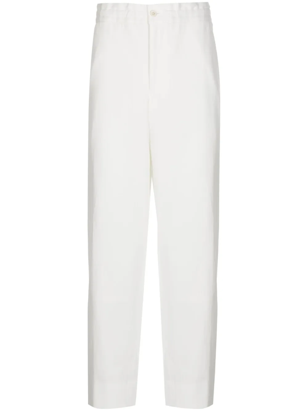 Comme Des Garçons Homme Deux Straight-leg Cotton Trousers In White