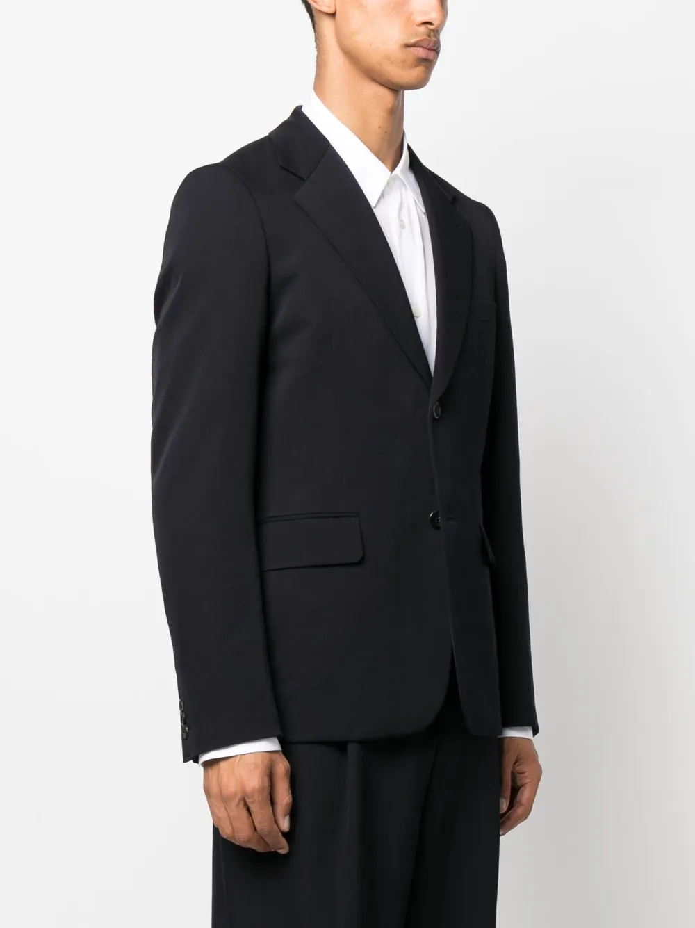  Comme Des Garçons Homme Plus Single-breasted Notched-lapel Blazer - Blue 