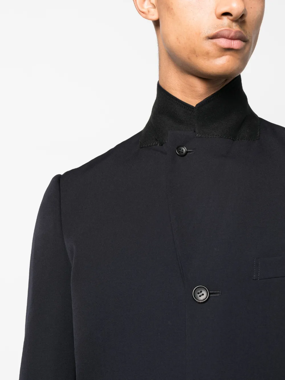 Comme Des Garçons Homme Deux Single-breasted Notched-lapel Blazer In Blue