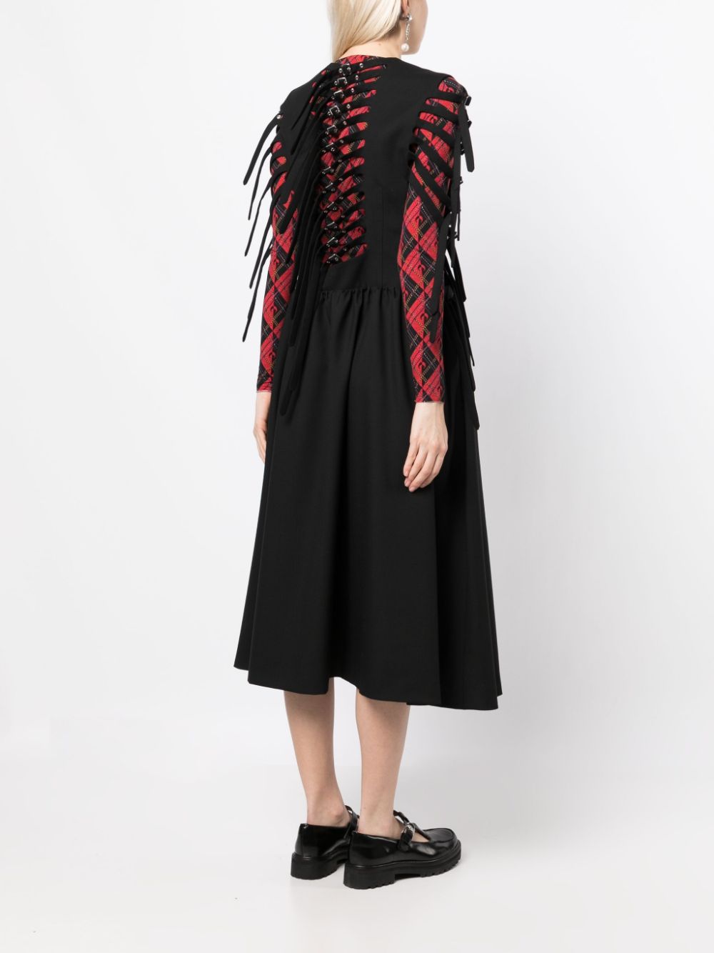 Shop Comme Des Garçons Multi-buckle Sleeveless Dress In Black