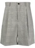 Noir Kei Ninomiya Gingham check wool shorts - Black