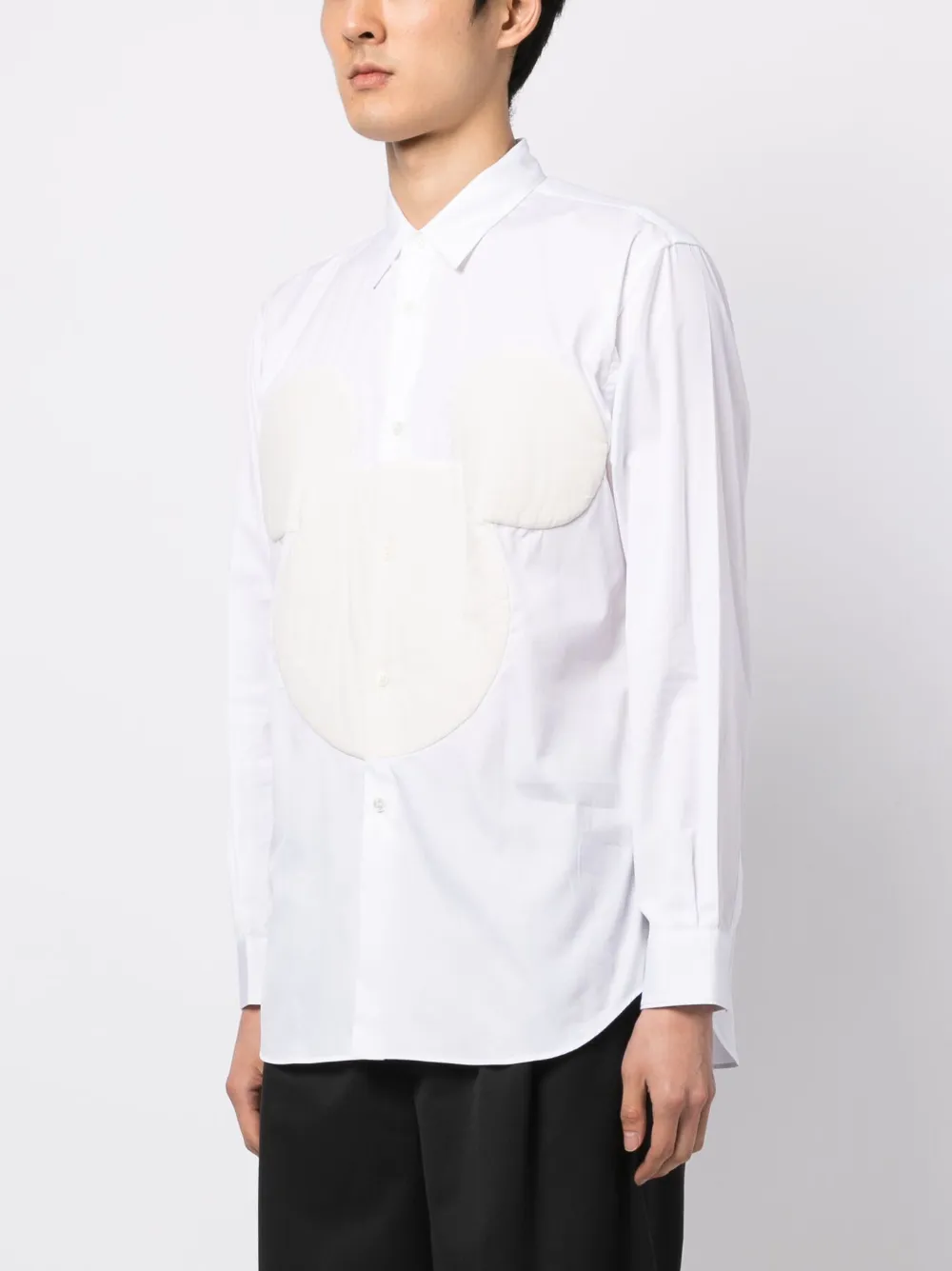 Comme Des Garçons Shirt Graphic-print Cotton Shirt In White