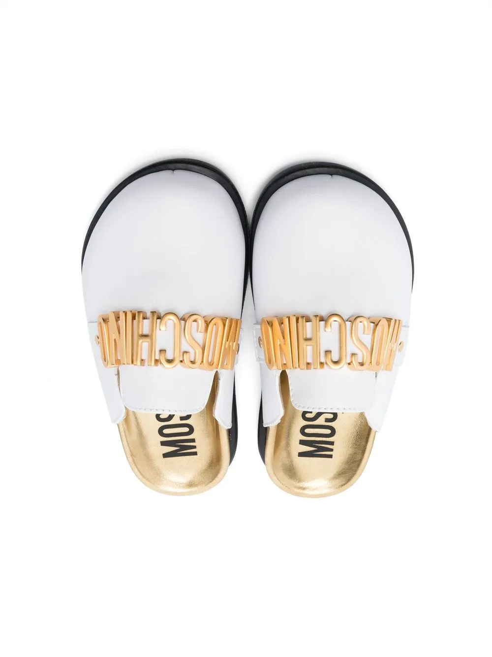 Moschino Kids Sandali slides con placca logo | Sandali ragazza | Image 3