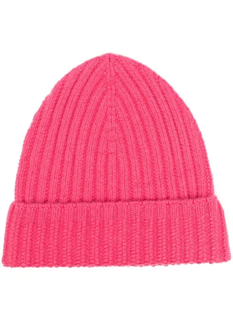 Barrie ribbed cashmere beanie