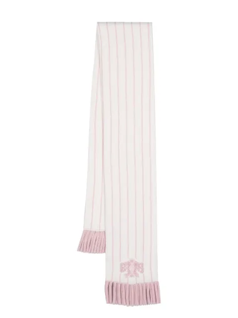 Barrie stripe-print logo-crest scarf