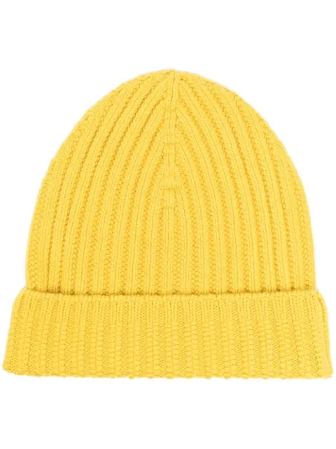 Barrie ribbed cashmere beanie