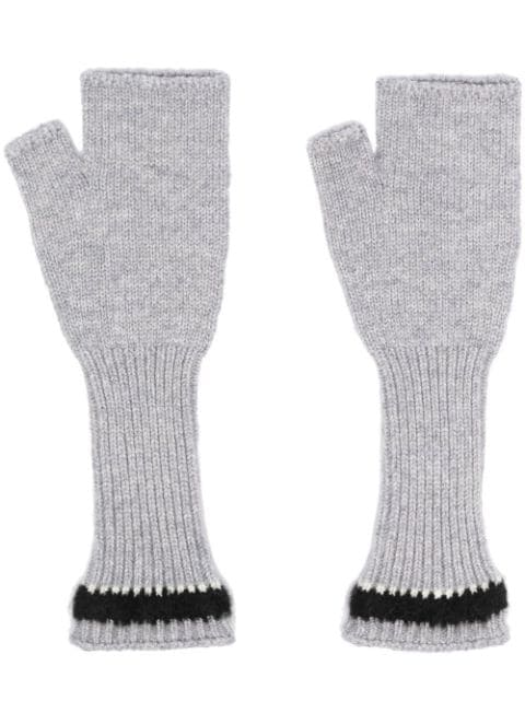 Barrie fingerless knit gloves