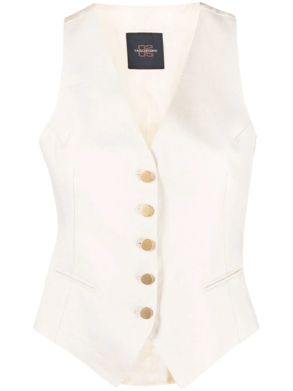 

Tagliatore Giselle button-down waistcoat - Neutrals