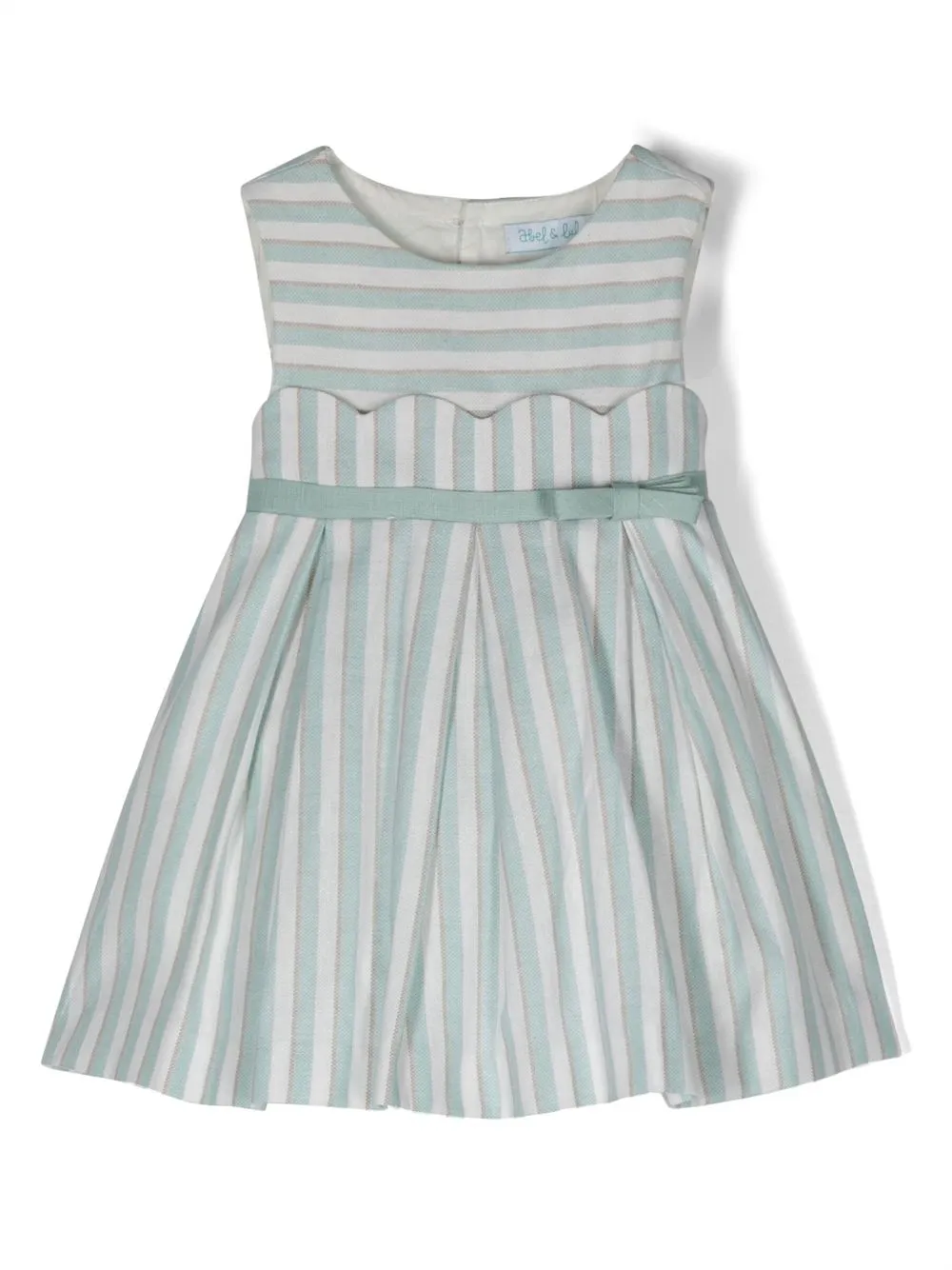 

Abel & Lula stripe-pattern sleeveless dress - White