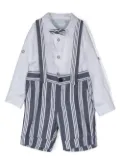 Abel & Lula stripe-pattern short set - Blue
