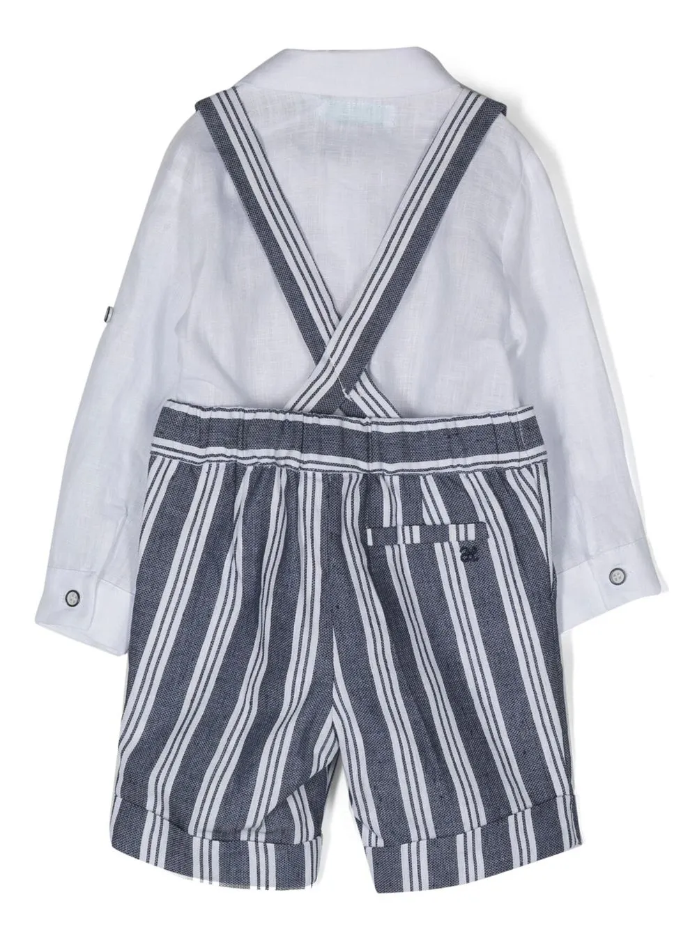 Abel & Lula Gestreepte shorts en shirt - Blauw