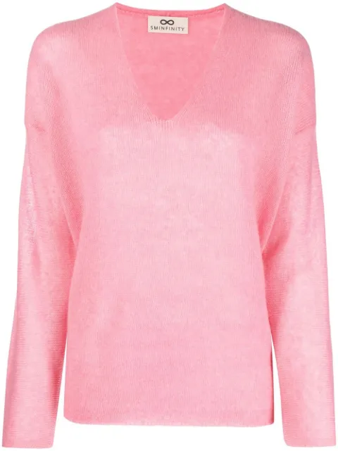 SMINFINITY v-neck long-sleeved jumper