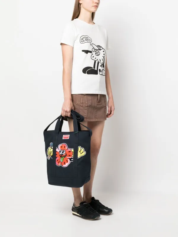 KENZO FE65TS4744SG99J 関税送料込 Boke Flower' embroidered T-shirt in cotton | Men's | KENZO