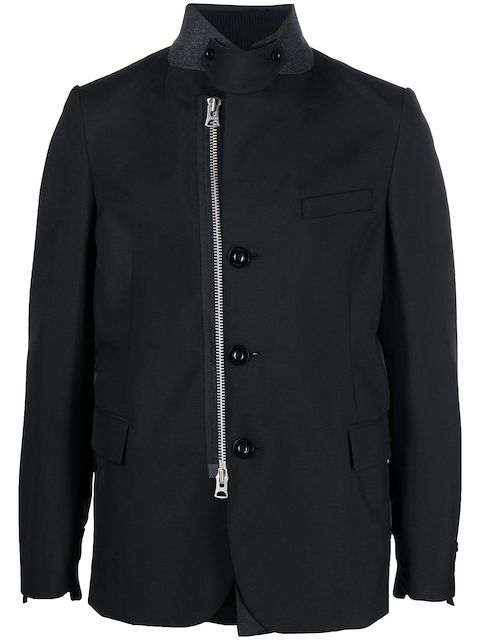 sacai blazer con botones descentrados